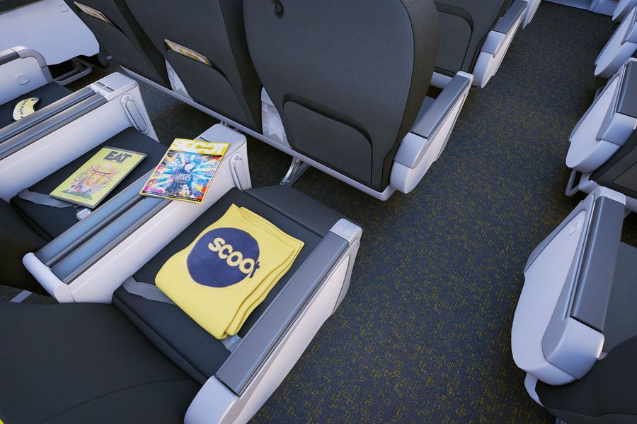 Review Scoot Boeing 787-9 Dreamliner ScootBiz business class seats